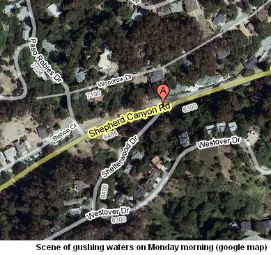 Shelterwood Water Main Break