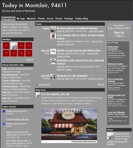 Today in Montclair - Social Site